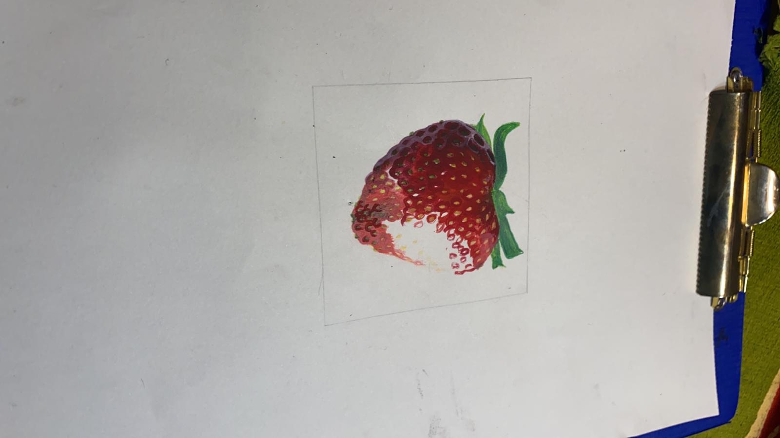 Strawberry colored pencil